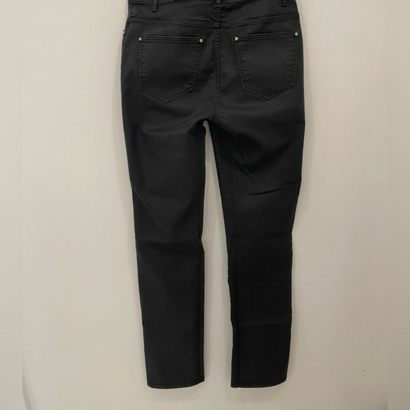 LAFAYETTE 148 NEW YORK WAXED DENIM THOMPSON BLACK JEANS US 0 SLIM LEG SILHOUETTE - Picture 10 of 10